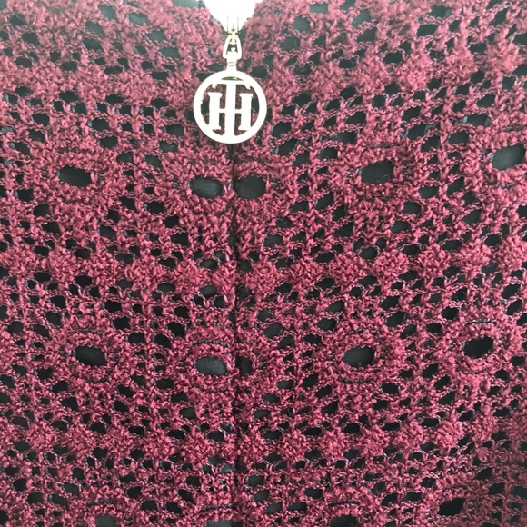 Tommy Hilfiger New Red Crochet Lace Overlay Dress - Picture 8 of 8